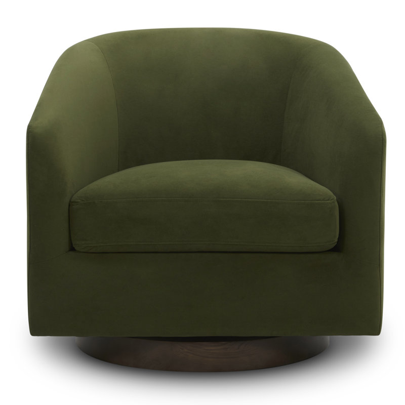 Upholstered Swivel Barrel Chair & Reviews Birch Lane